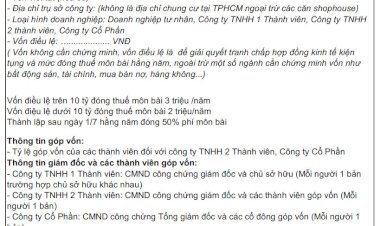 Dịch Vụ Thành Lập Doanh Nghiệp Xuyên Quận TạiTPHCM